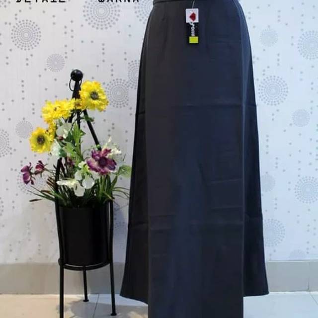 Rok model A katun grasella streach pingang karet rok kantoran rok formal