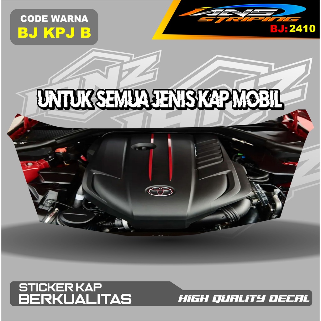 STICKER DECAL KAP MOBIL BRIO, AGYA, JAZZ, AVANZA, INOVA / DECAL STIKER CUP KAP MOBIL / STIKER KAP MESIN