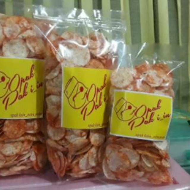 

Keripik opak pedas cetar maksimal