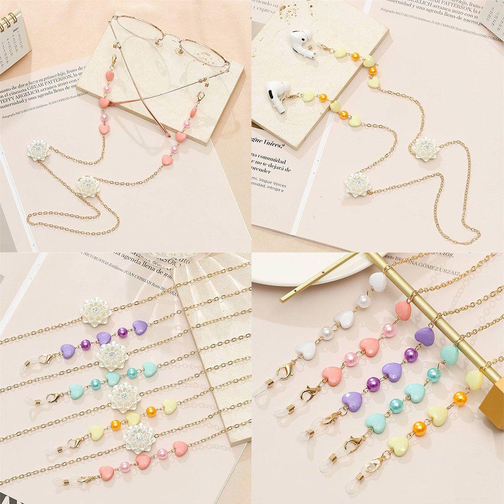 Lily Rantai Kacamata Wanita Kalung Anti Hilang Cord Holder Pearls Chain