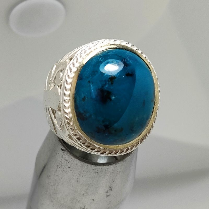 BATU AKIK BACAN DOKO NATURAL CRYSOCOLLA CHALCEDONY KODE 01952