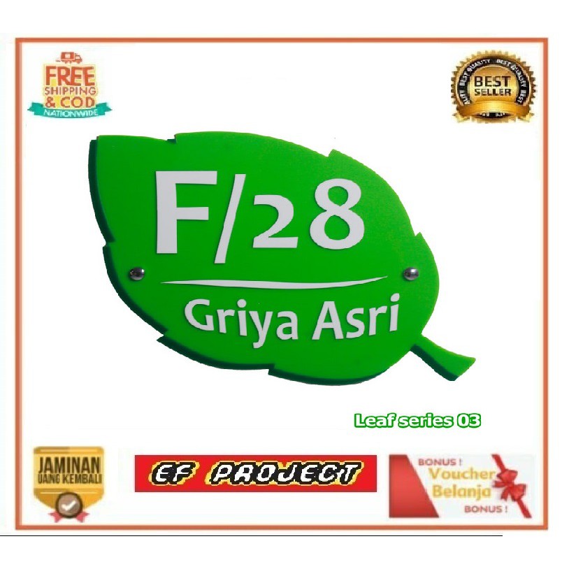 

Promo Diskon Nomor Rumah Akrilik / Acrylic Leaf Series 03 Proses Cepat Rapi Terlaris dan Termurah
