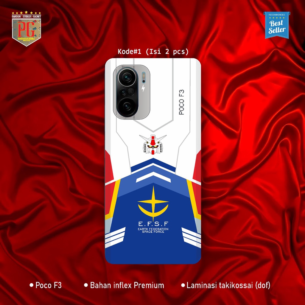 Skin XIAOMI 11 T PRO POCO F3 Garskin Gadget Motif Gundam ELSF(Isi 2pcs)