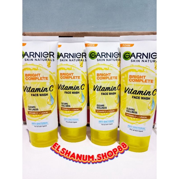 Jual Garnier Bright complete Vit C+ face wash 100 ml / Garnier foam 100