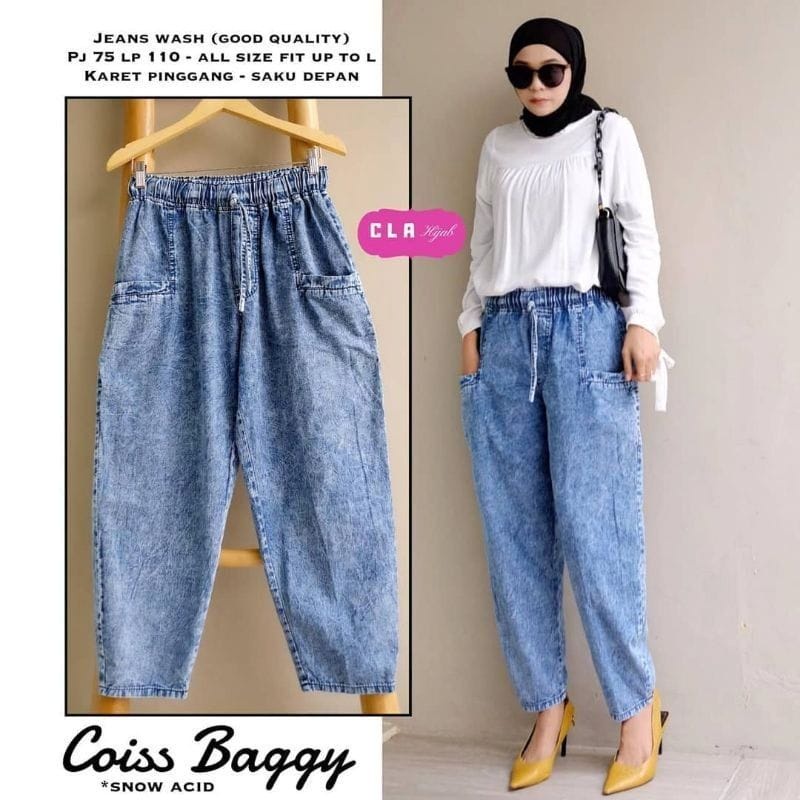 (TERBARU) Yoggie Pants Jeans //baggy jeans kekinian