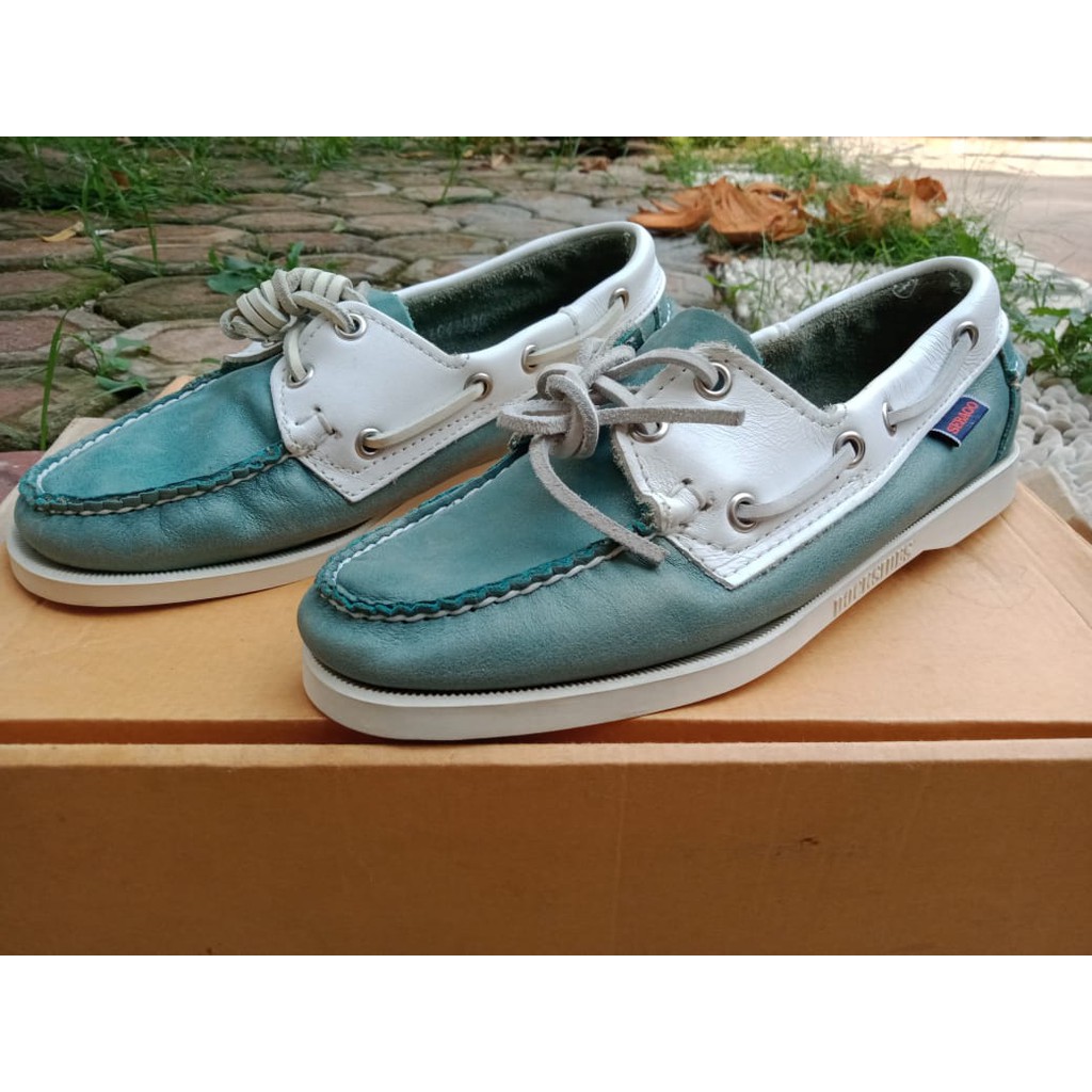 Flat Shoes Merk Sebago - Green White Size 37,5