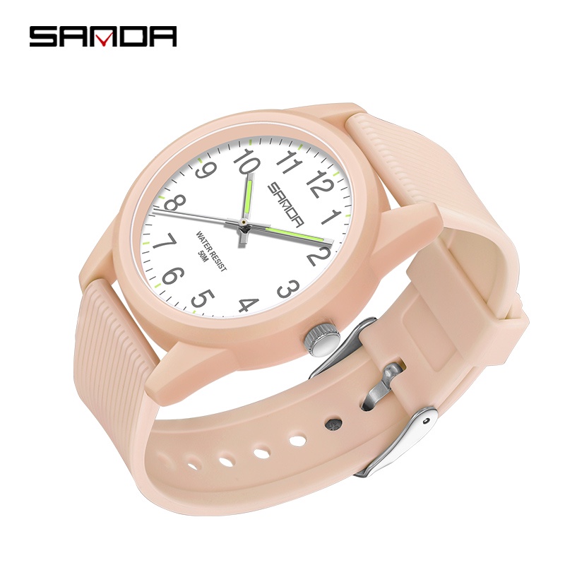 SANDA 6088 Jam Tangan Wanita Pria Analog Sport Tali Rubber Luminous WATCHKITE WKOS