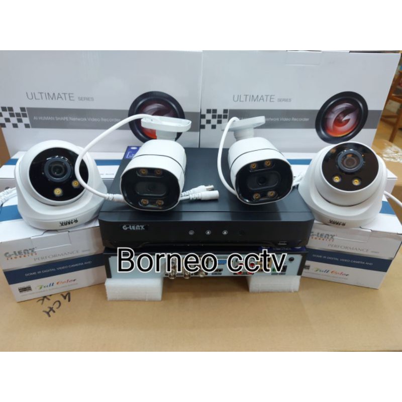 Promo paket cctv 4ch colorvu malam berwarna 2mp 1080p full color