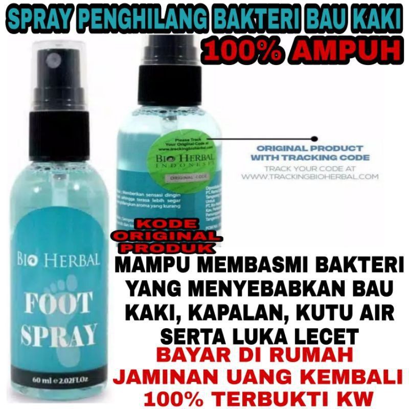 FOOT SPRAY BIO HERBAL ORIGINAL 60ML - FOOT SPRAY - PENGHILANG BAU KAKI