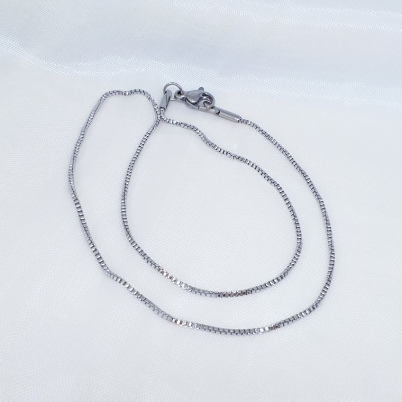 kalung anak titanium asli anti karat 37Cm tidak alergi