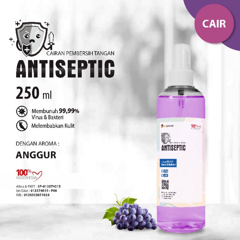 Handsanitizer cair spray 250 ml spray aneka aroma buah