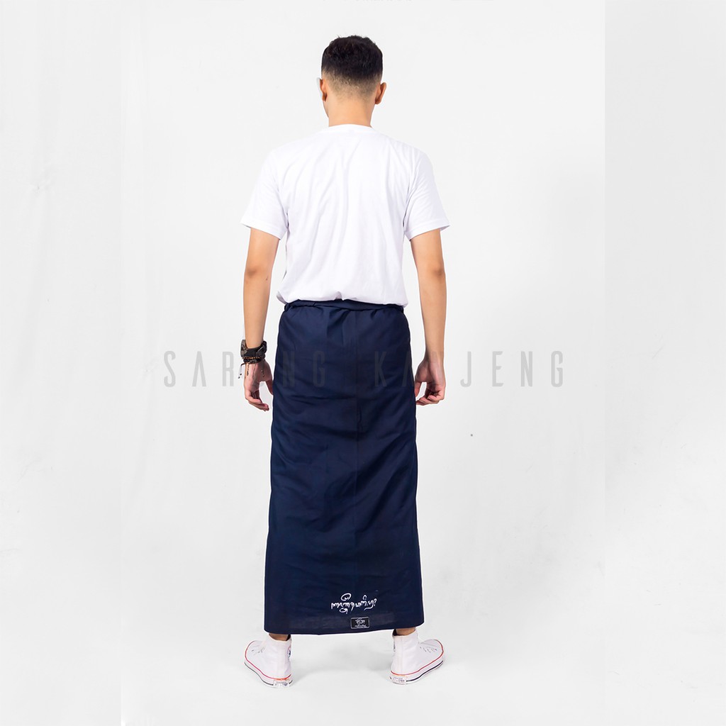 SARUNG KANJENG| SARUNG PURE NAVY|SARUNG POLOS BIRU NAVY ORIGINAL