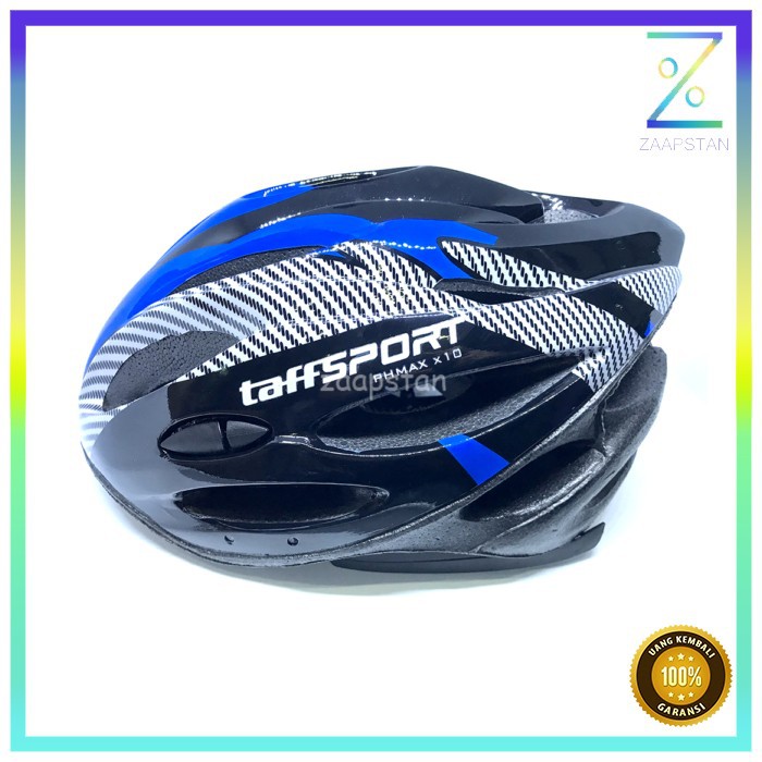 TaffSPORT Helm Sepeda EPS Foam PVC Shell - x10 - Blue