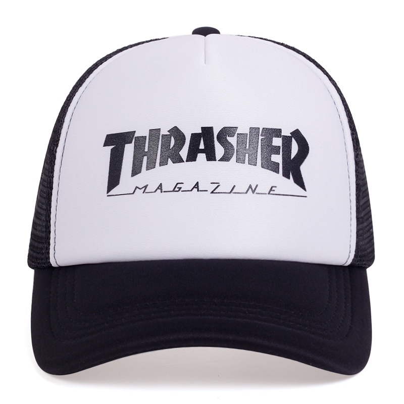 Thrasher Topi Baseball Bahan Katun Gaya Korea