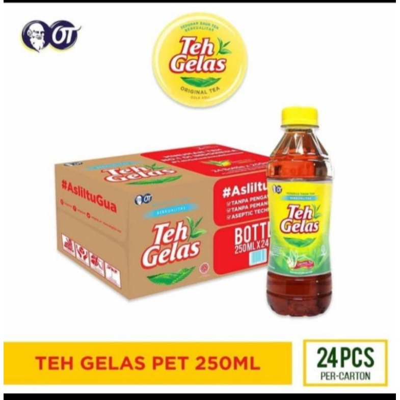 teh gelas botol 250ml