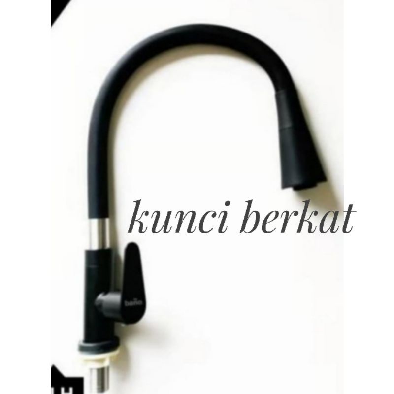 Kran Angsa Flexibel Hitam/Keran Cuci Piring Black/Meja/Bawah/Flesibel/Lentur