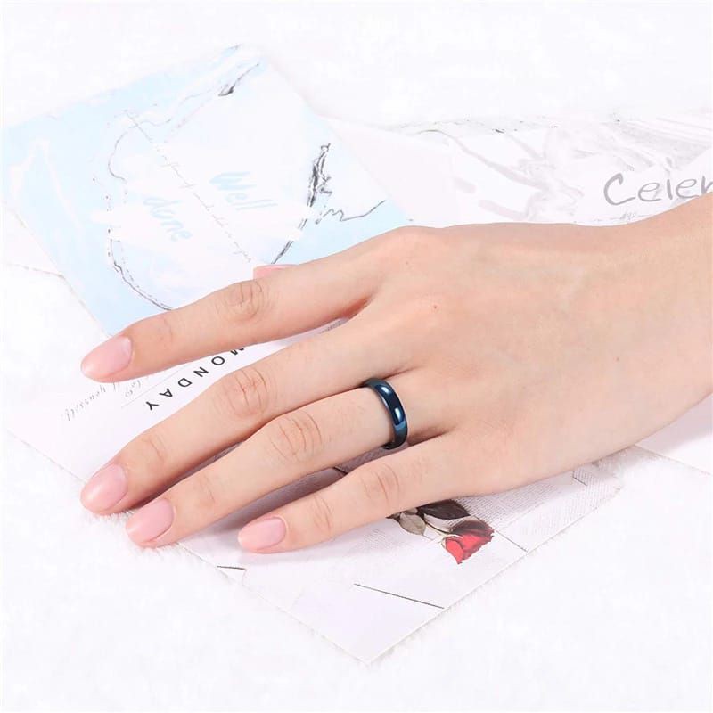 CINCIN TITANIUM RING WARNA BIRU CINCIN PRIA BAGUS