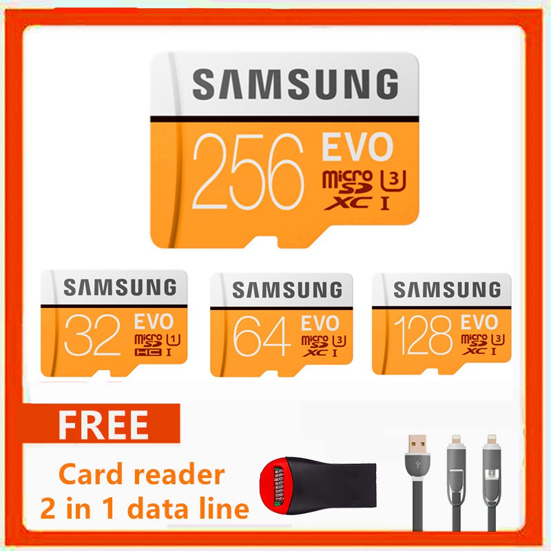 Kartu Memori Micro SD 128GB 64GB 32GB 16GB 256GB 70mb / S Class 10 U3 TF Card