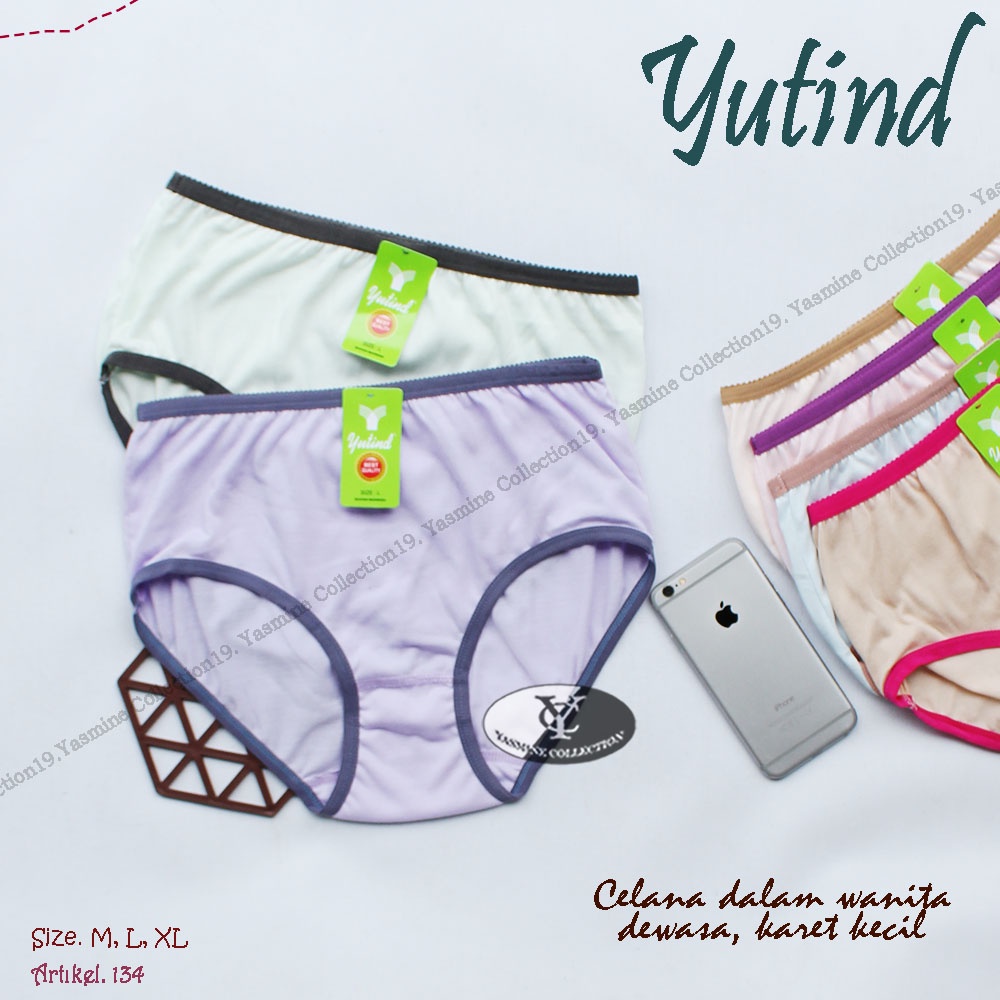 Celana Dalam Yutind MINI 136 /134 /  CD Wanita Dewasa List Warna 136