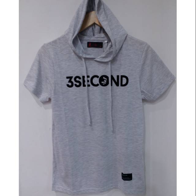 Kaos Hoodie pria 3second 6110