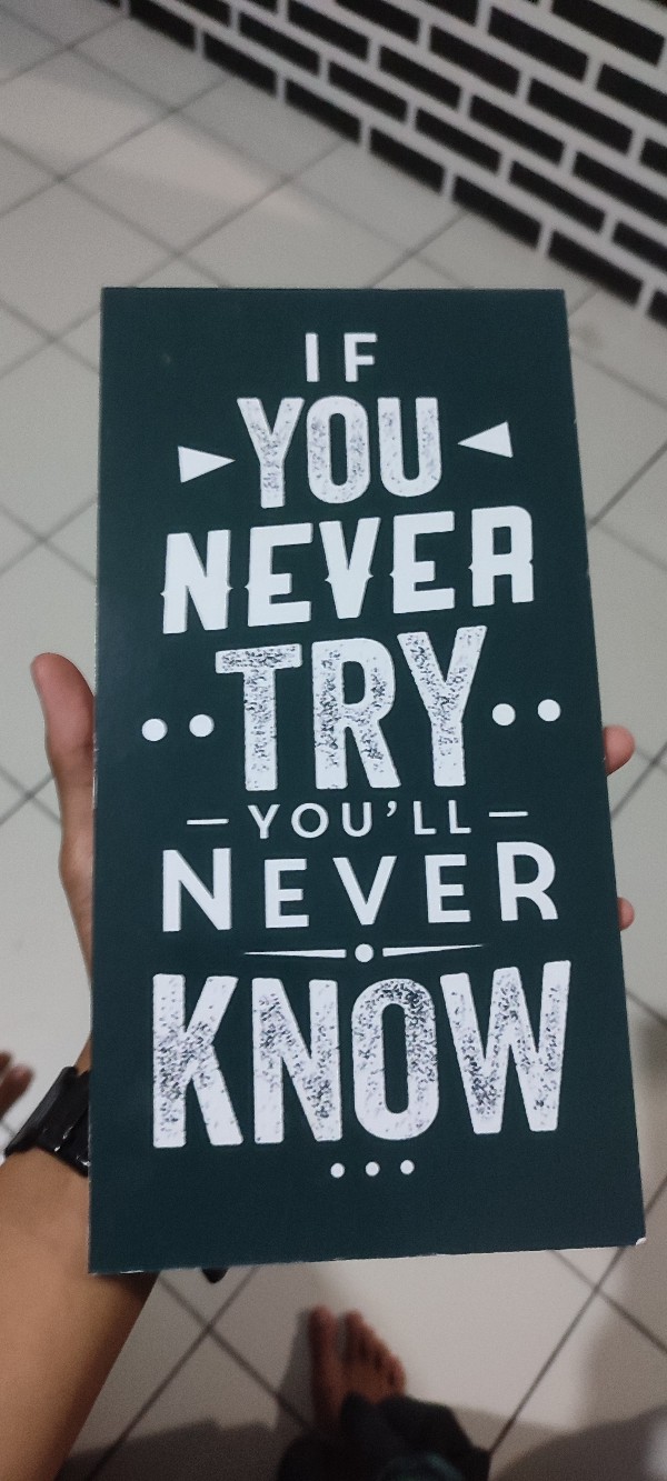 Dekorasi - Hiasan Dinding Poster Kayu Ruang Kerja Kata Quotes Motivasi Type 15x30 Mts8