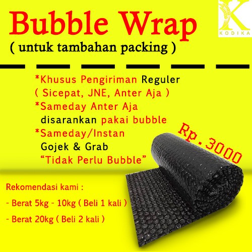 

BUBBLE WRAP Tambahan Untuk Packing Toko Beras KODIKA