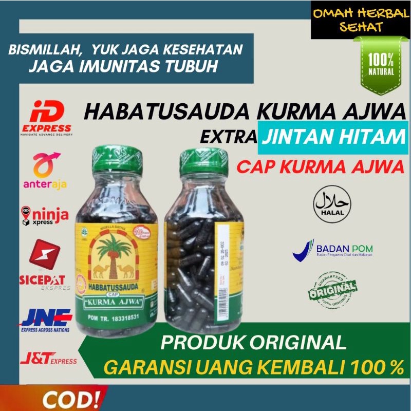 Habbatussauda Cap Kurma Ajwa Kapsul Original Habatussauda Jintan Hitam 210 kapsul Kesehatan Vitamin