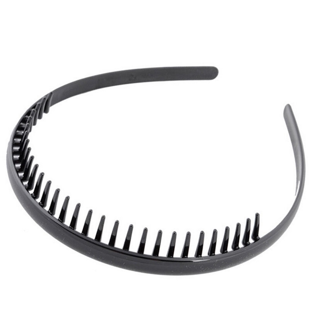 【Theredsunrisesiwy.id】Mens Toothed Sports Football Soccer Headband Hair Band Black Portable Gift