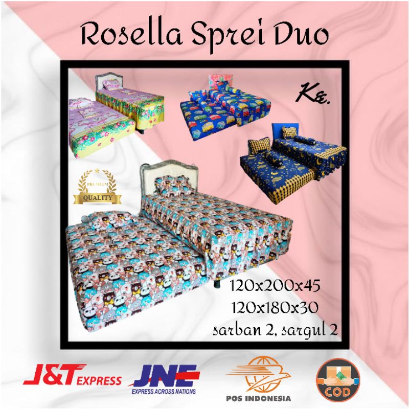 SPREI DUO BED / SPREI SORONG / 120X200 / SPREI RUMBAI TERLARIS
