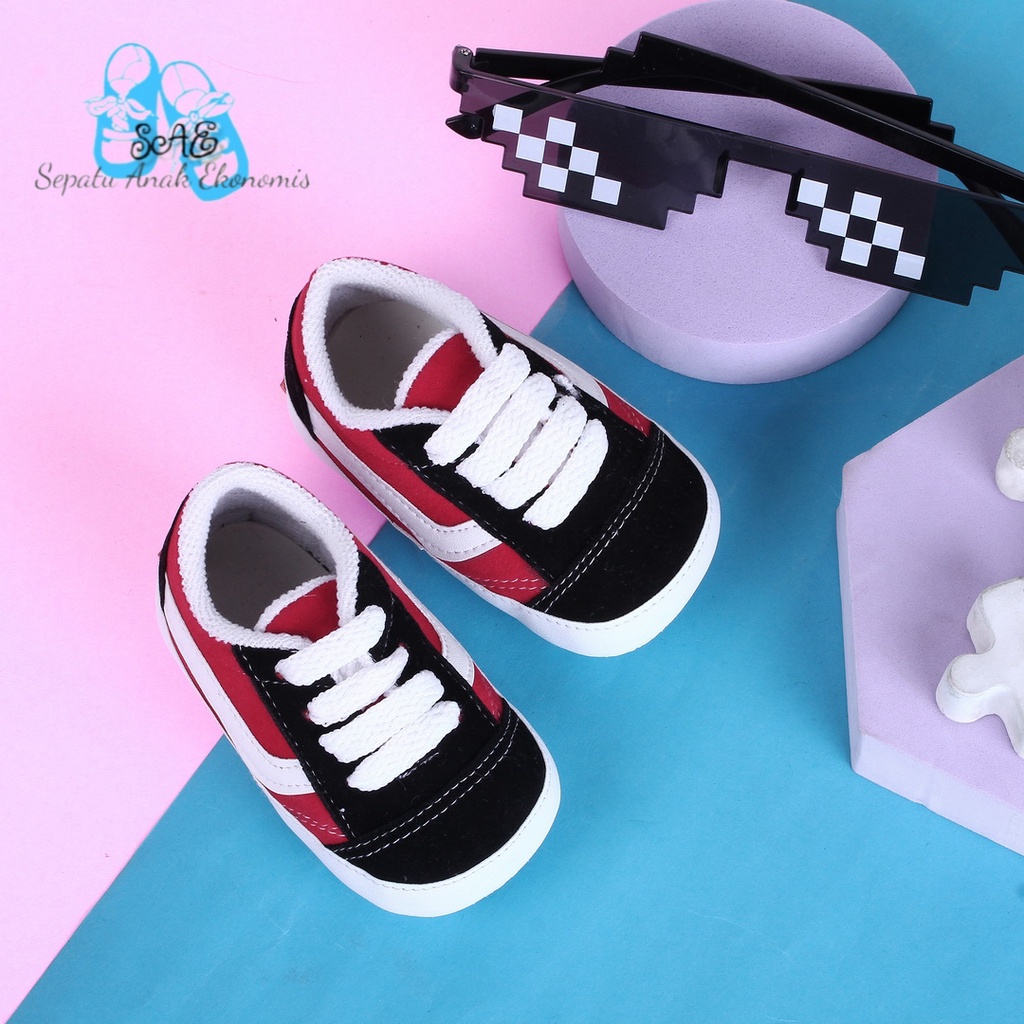 Sepatu Bayi Prewalker Vanss Combi Umur 2-15 Bulan, Sepatu Bayi Belajar Jalan Cewek-Cowok 2-15 Bulan