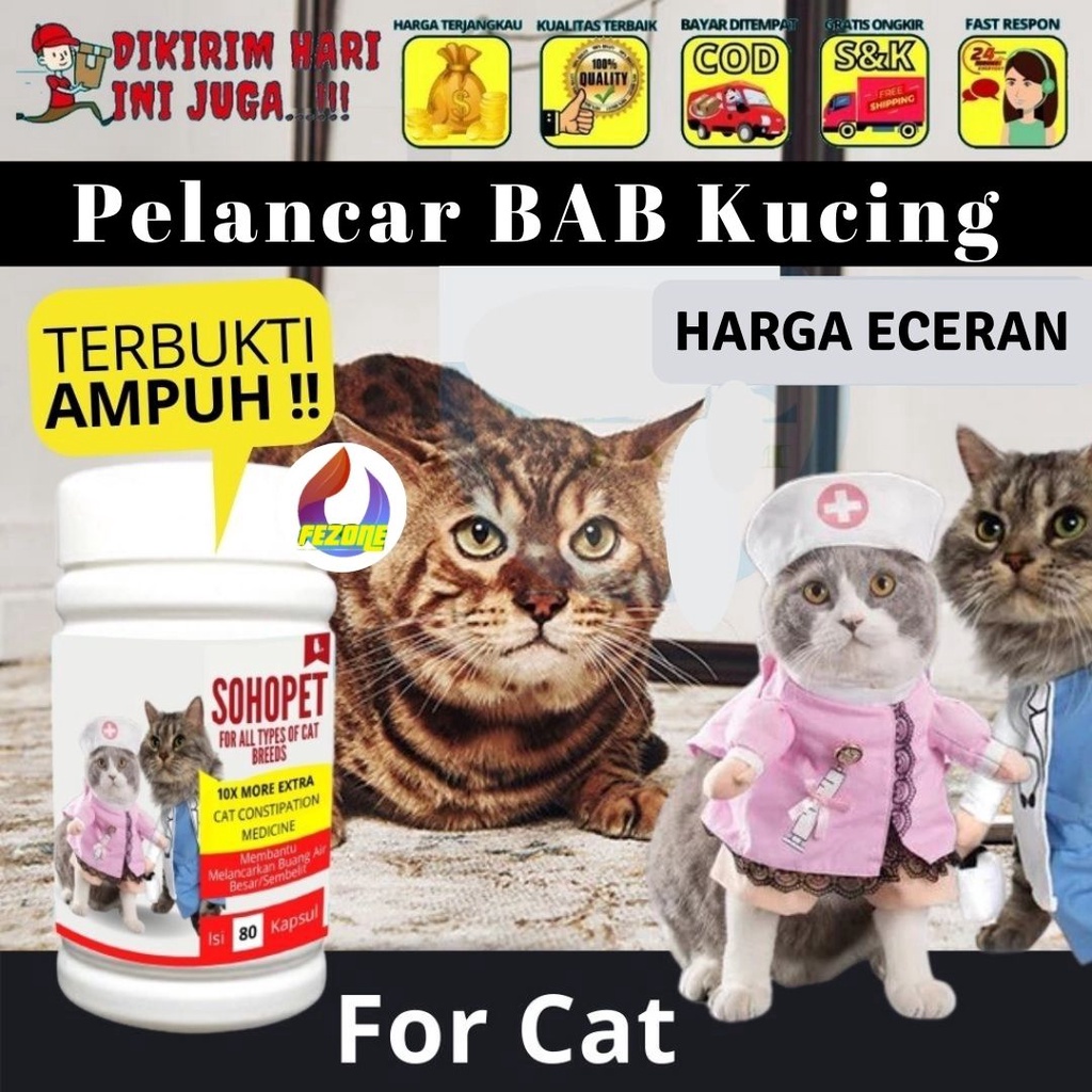 Obat Sembelit Kucing Susah BAB Anjing Konstipasi BAB Eceran Terbukti Ampuh dan Aman Untuk Kitten FEZONE