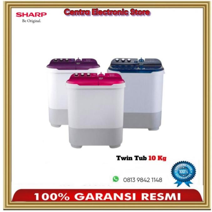 MESIN CUCI SHARP 2 TABUNG 10KG EST1090 / EST 1090