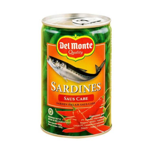 

Del Monte Sarden Sardines Saus Cabe Tomat 425 Gram Enak Murah Bergizi