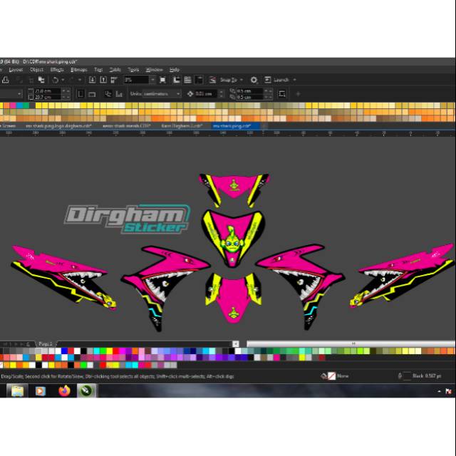 Sticker decal jupiter mx new shark