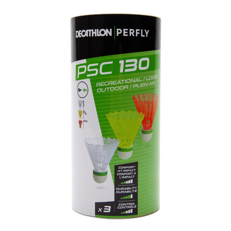 Kok Badminton Plastik Bulutangkis Tiga Warna - Outdoor Badminton Shuttlecock Tripack PCS 130 Plastic