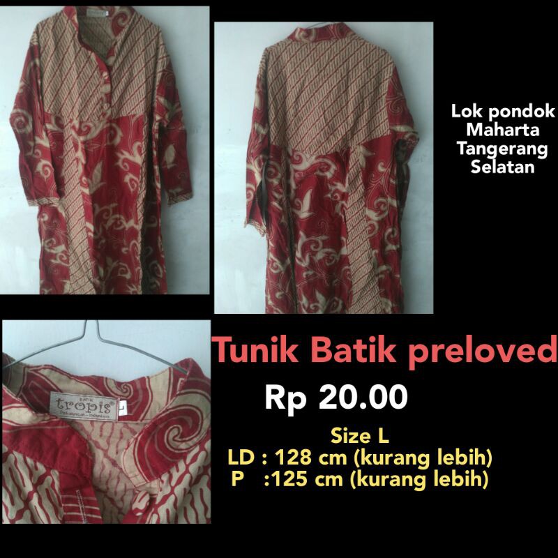 tunik batik preloved