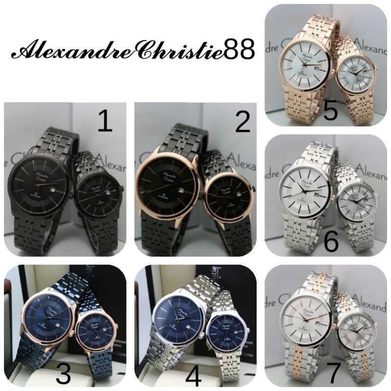 Jam Tangan Couple Alexandre Christie 8348 AC8348 AC 8348 | Original