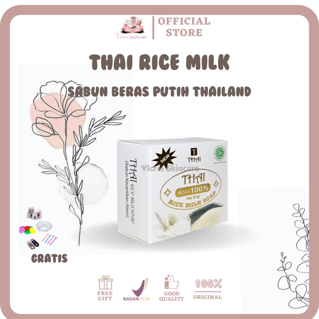 Thai rice milk soap sabun beras putih thailand