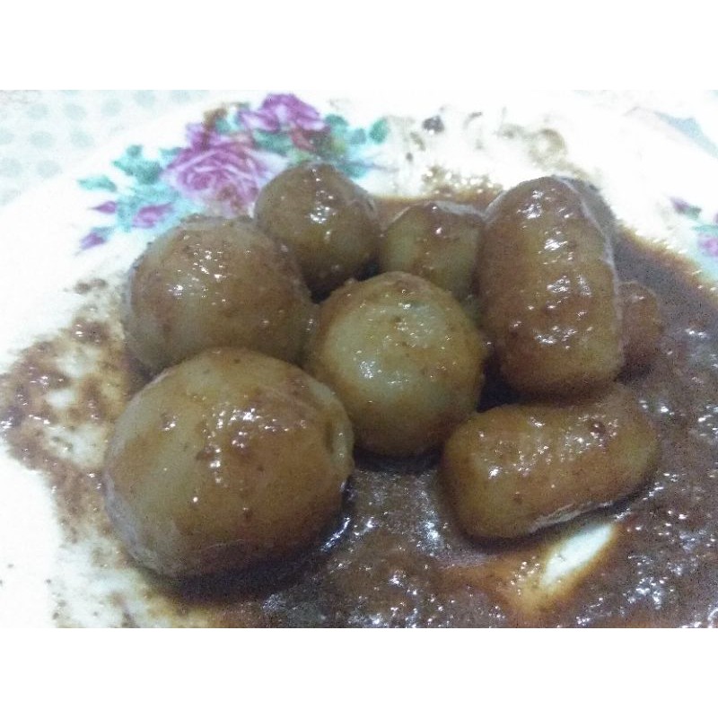 

cilok munel isi telor puyuh isi 5pc bumbu kacang manis