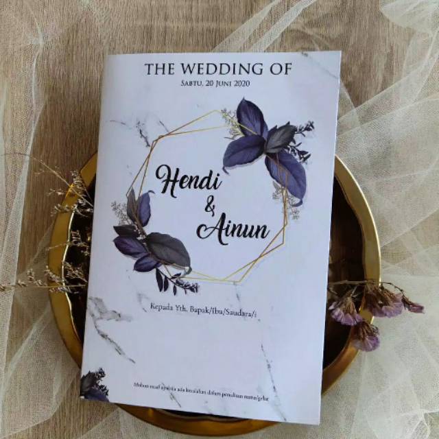 Undangan Pernikahan Rustic Elegan Mewah Cetak Undangan Pernikahan