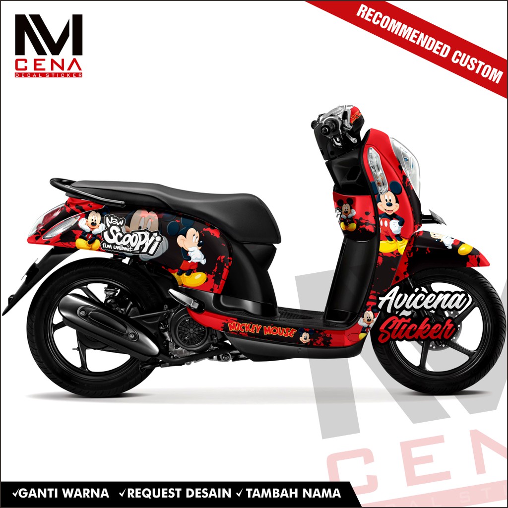 Sticker Decal scoopy full body Decal Sticker Scopy New Fi 2014 2015 2016 2017 Full Body