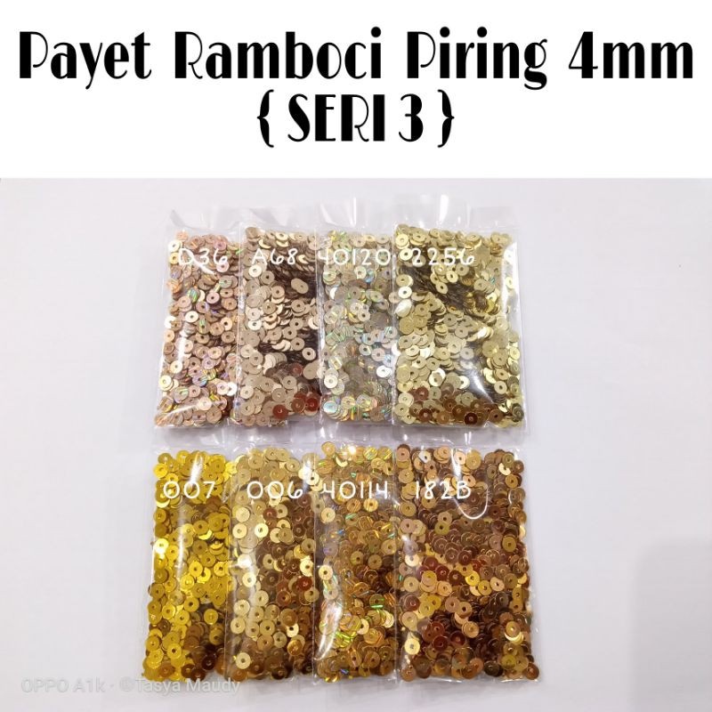 Ecer Payet Sequin Ramboci Piringan Flat 4mm * E2 04*