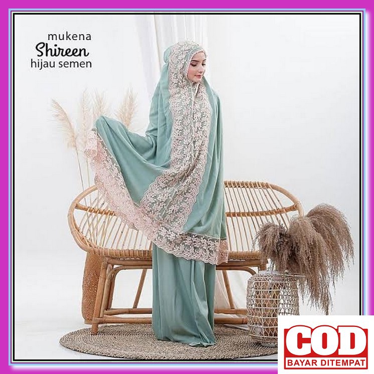 Bayar Ditempat Cod Mukena Lukis Mukena Lebaran Mukena Adem Mukena BW130  Shireen Renda Ala Syahrini