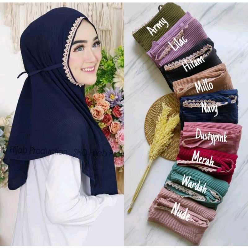 BERGO MARYAM PLISKET LIDI RENDA PREMIUM/BERGO MARYAM PLISKET FULL TALI RENDA MUKA