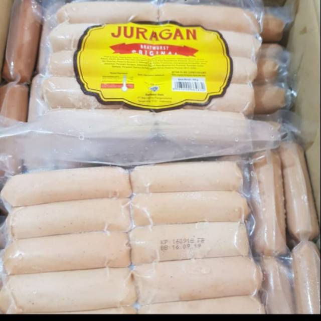 Juragan sosis sapi bakar mini jumbo 11cm isi 10pcs 500g by cimory