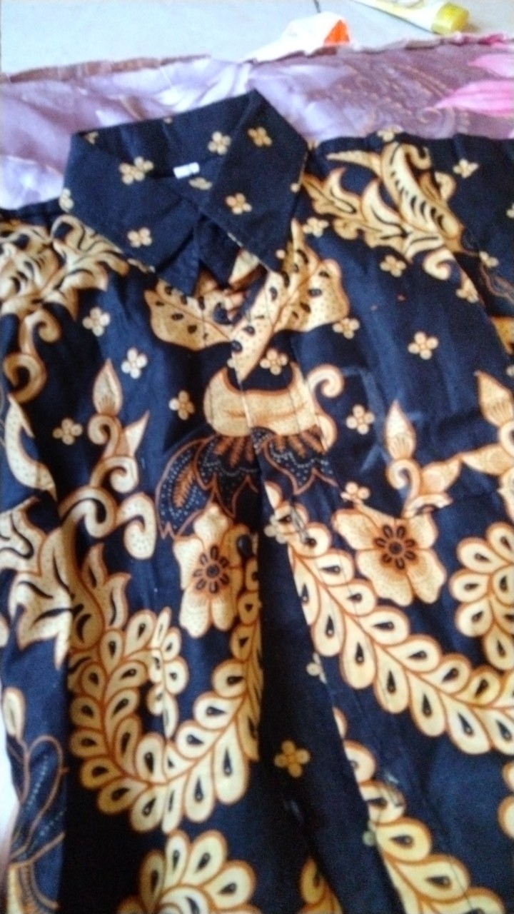 Khan Batik - Kemeja Batik Anak Merak Soft Seno Biru Cendrawasih Sogan Gurita Sogan Batik Atasan Kid