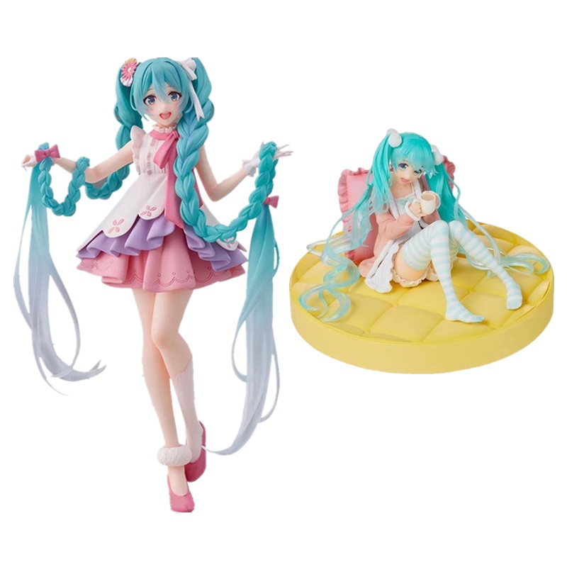 2022 Mainan Action Figure Anime Hatsune Miku Virtual Singer Miku Manga Patung 12-20CM Bahan PVC Untuk Koleksi