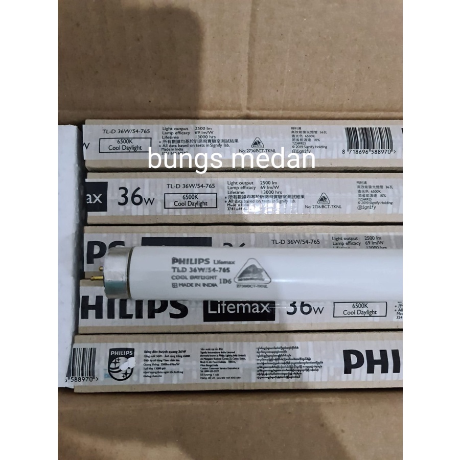 PHILIPS LAMPU TL 36W PUTIH 36 WATT TL-D TLD NEON T8 36 W 36WATT 54