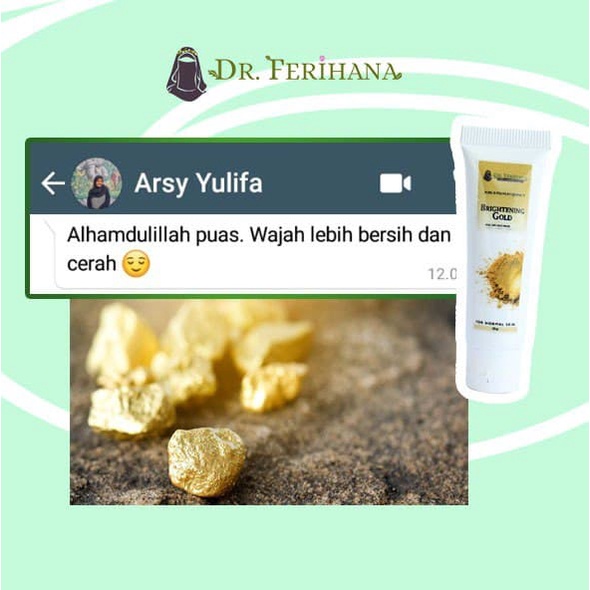 MASKER WAJAH - FACE MASK BRIGHTENING GOLD PEEL OFF GEL DR. FERIHANA KOSMETIK