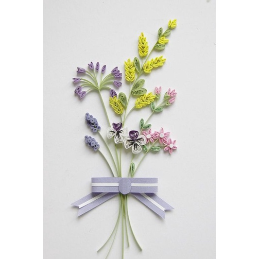 

karya Quilling Paper Flower bouquet shabby home decoration pajangan dinding aesthetic seni kertas art bunga pastel hadiah graduate wedding birthday anniversary